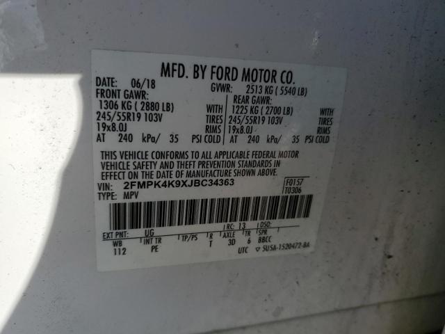 2018 FORD EDGE TITAN 2FMPK4K9XJBC34363