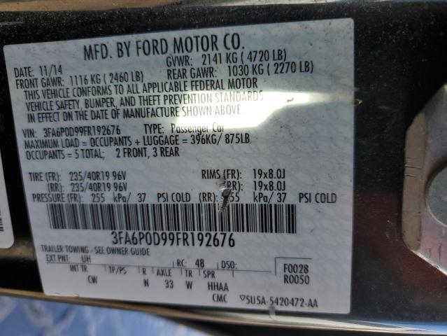 Lot #2414079069 2015 FORD FUSION TIT salvage car
