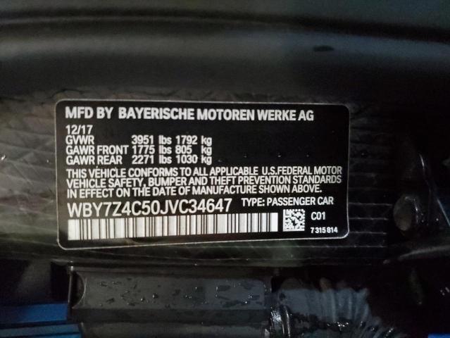 2018 BMW I3 REX WBY7Z4C50JVC34647