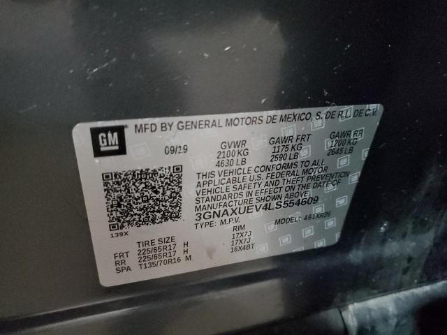 2020 CHEVROLET EQUINOX LT 3GNAXUEV4LS554609