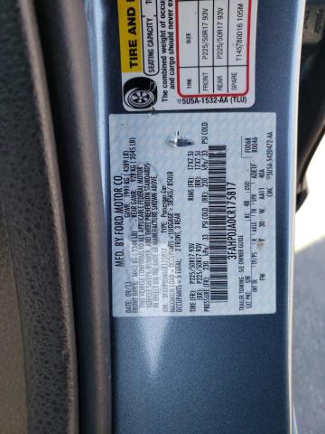 2012 Ford Fusion Sel VIN: 3FAHP0JA0CR175817 Lot: 43882164