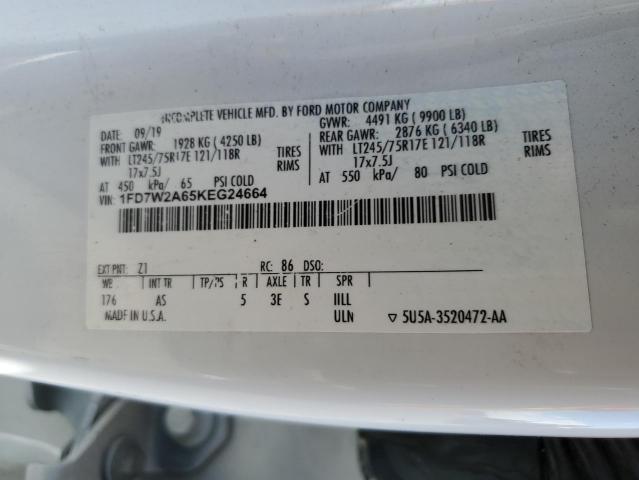 2019 FORD F250 SUPER 1FD7W2A65KEG24664