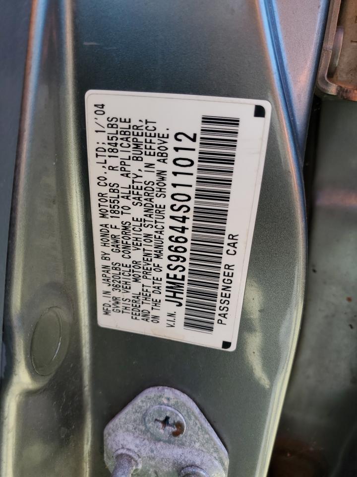 JHMES96644S011012 2004 Honda Civic Hybrid