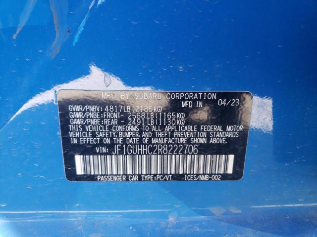 2024 SUBARU IMPREZA RS JF1GUHHC2R8222706