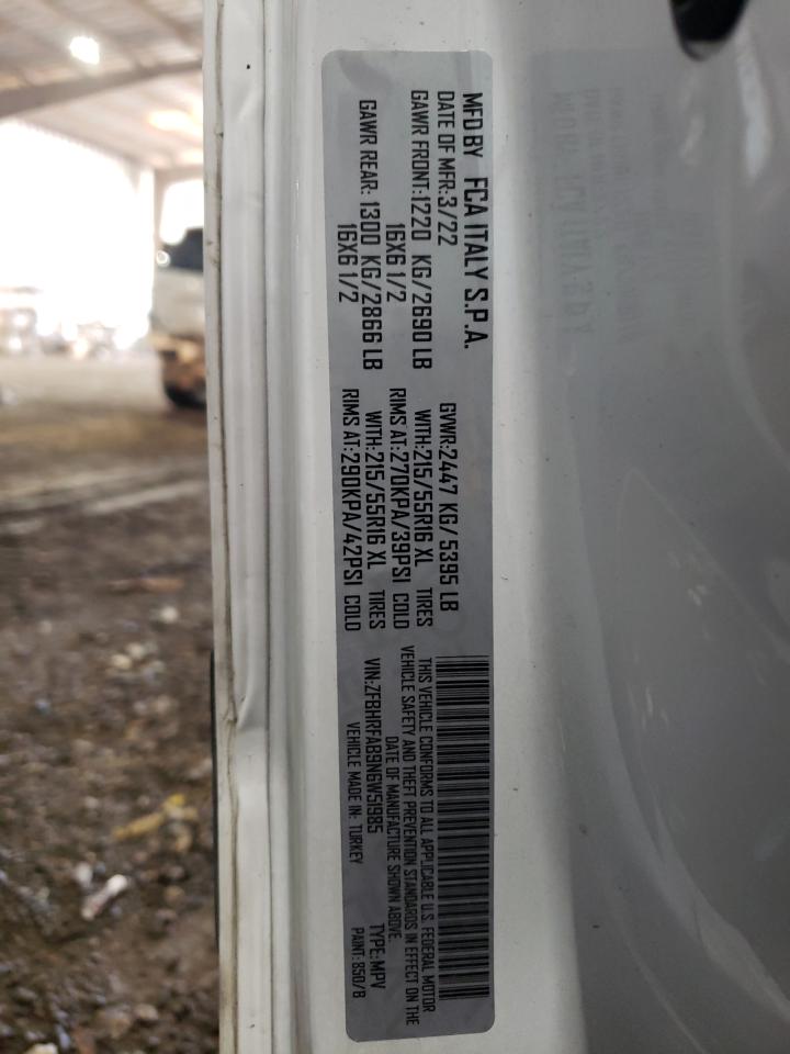 ZFBHRFAB9N6W51985 2022 Ram Promaster City Tradesman