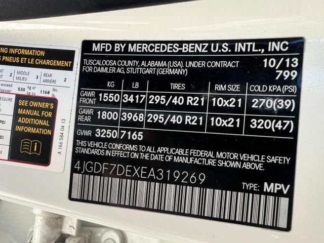 VIN 4JGDF7DEXEA319269 2014 Mercedes-Benz GL-Class, ... no.10