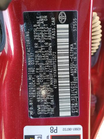 2017 TOYOTA CAMRY LE 4T1BF1FK8HU753572