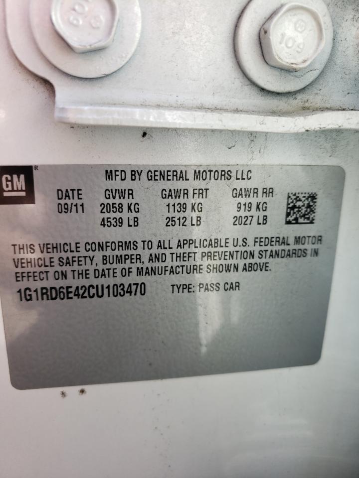 1G1RD6E42CU103470 2012 Chevrolet Volt