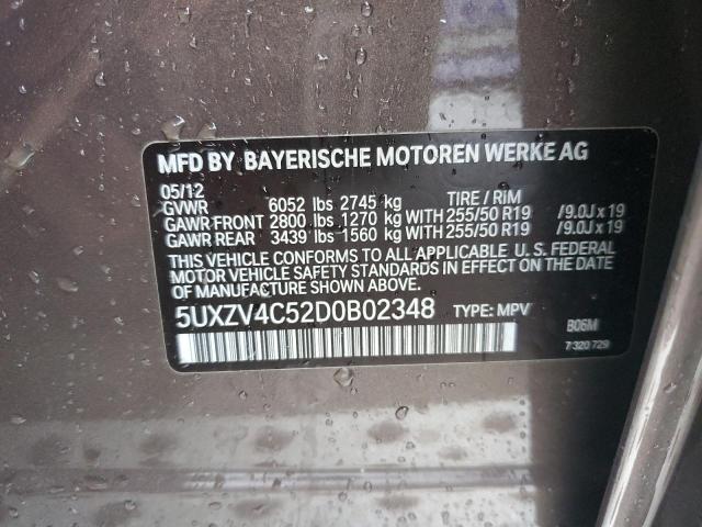 VIN 5UXZV4C52D0B02348 2013 BMW X5, Xdrive35I no.12