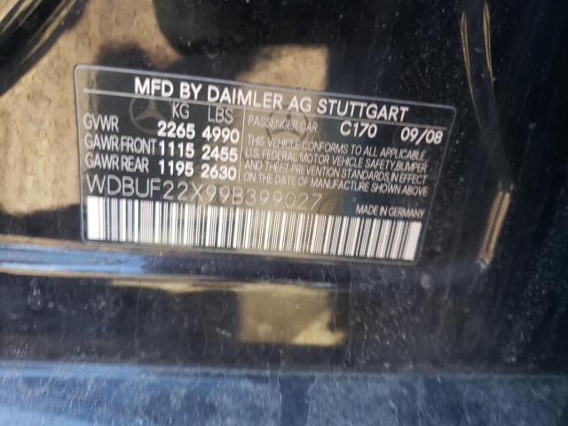 2009 Mercedes-Benz E 320 Cdi VIN: WDBUF22X99B399027 Lot: 44473694