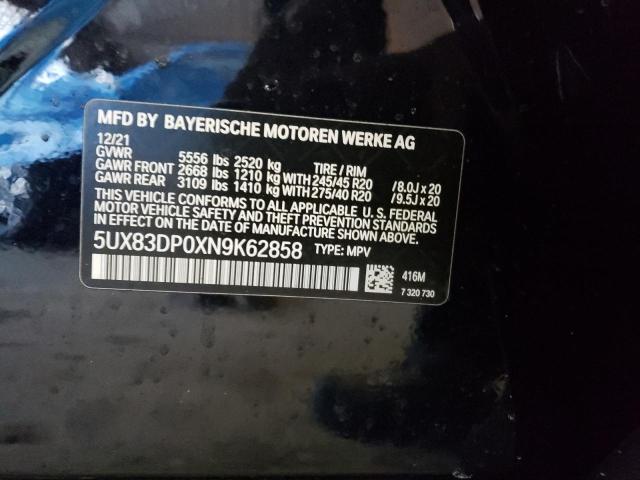 2022 BMW X3 M40I 5UX83DP0XN9K62858