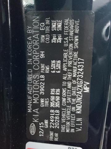 2016 KIA SOUL KNDJN2A2XG7324317