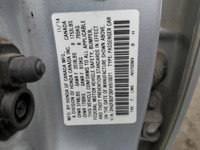 2015 HONDA CIVIC LX - 2HGFB2F56FH510071