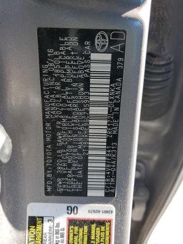 2016 TOYOTA COROLLA L 2T1BURHE9GC735903