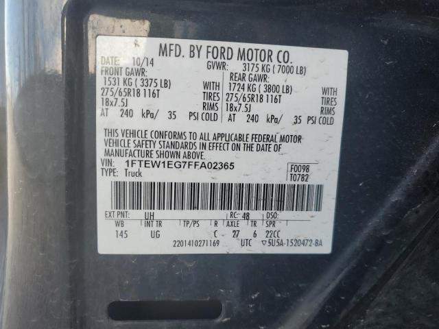 2015 FORD F150 SUPER 1FTEW1EG7FFA02365