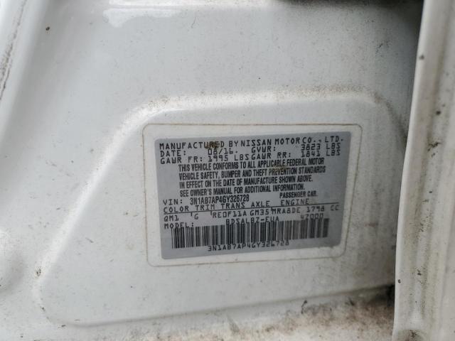 2016 NISSAN SENTRA S 3N1AB7AP4GY326728