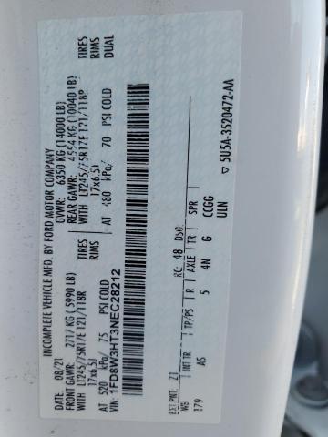 2022 Ford F350 Super Duty VIN: 1FD8W3HT3NEC28212 Lot: 43907154