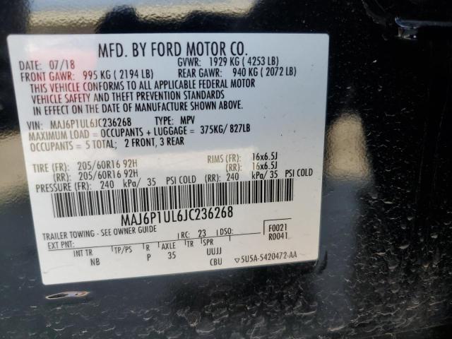 2018 FORD ECOSPORT S - MAJ6P1UL6JC236268