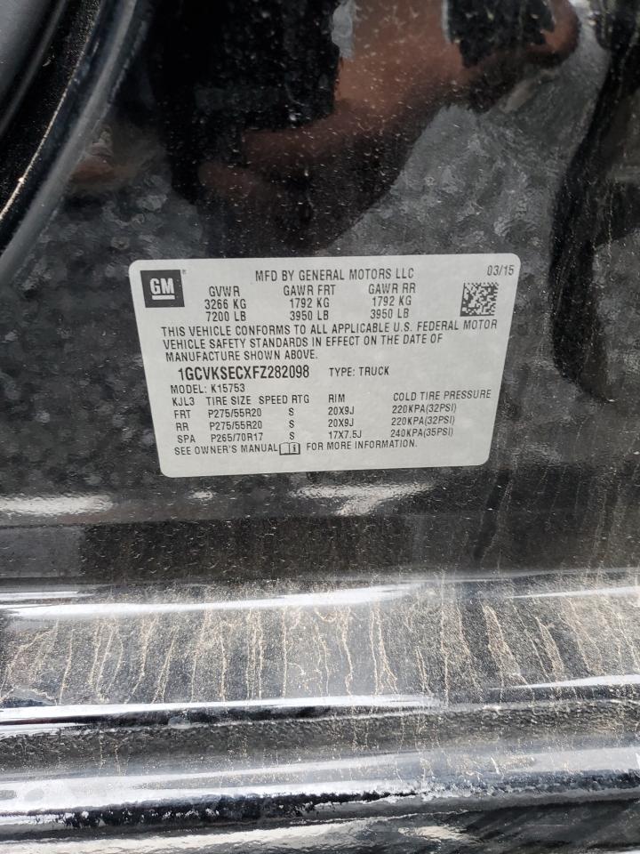 1GCVKSECXFZ282098 2015 Chevrolet Silverado K1500 Ltz