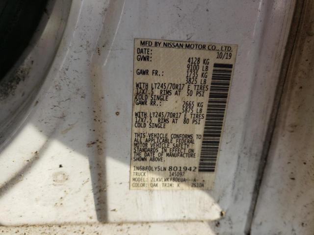 2020 NISSAN NV 2500 S - 1N6BF0LY5LN801942