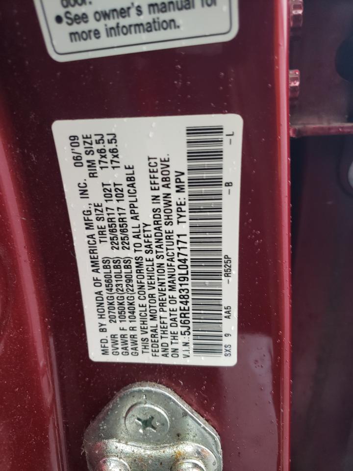 5J6RE48319L047171 2009 Honda Cr-V Lx
