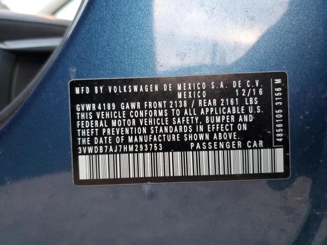 2017 VOLKSWAGEN JETTA SE 3VWDB7AJ7HM293753