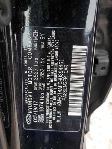 2017 Hyundai Accent Se VIN: KMHCT4AE0HU394461 Lot: 42635754