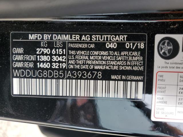 2018 MERCEDES-BENZ S 560 - WDDUG8DB5JA393678