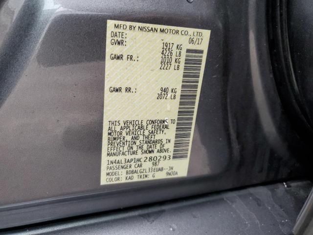 2017 NISSAN ALTIMA 2.5 - 1N4AL3AP1HC280293