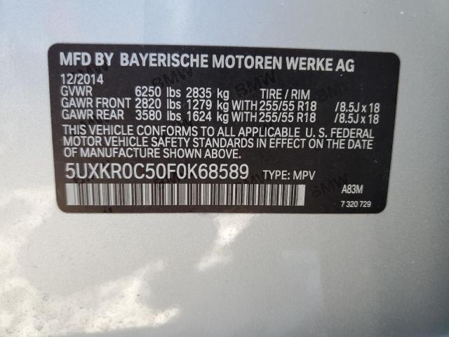 VIN 5UXKR0C50F0K68589 2015 BMW X5, Xdrive35I no.14