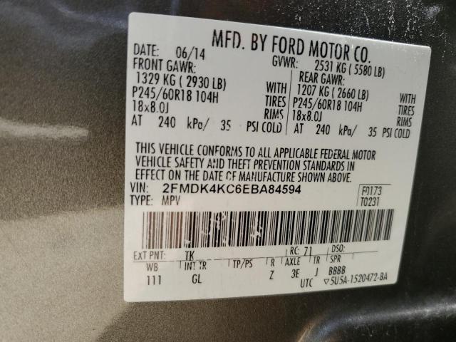 2FMDK4KC6EBA84594 2014 Ford Edge Limited