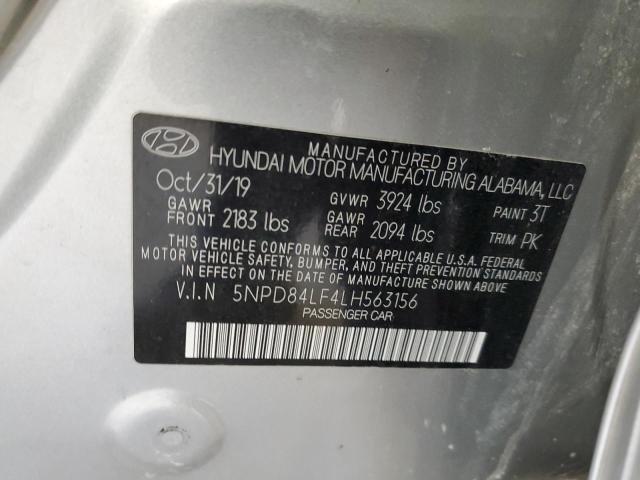 2020 HYUNDAI ELANTRA SE 5NPD84LF4LH563156
