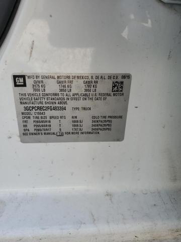 2015 CHEVROLET SILVERADO - 3GCPCREC2FG483394