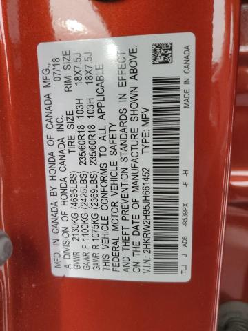 2018 HONDA CR-V TOURI - 2HKRW2H95JH661452