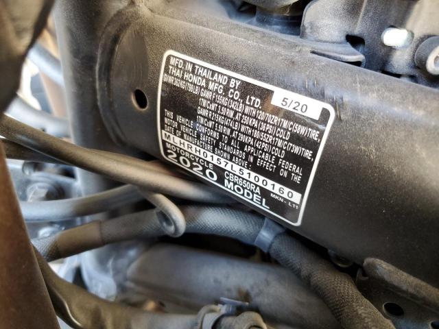 2020 HONDA CBR650 RA MLHRH0157L5100160