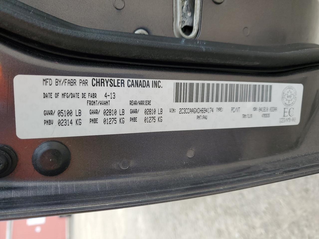 2C3CCAAGXDH694174 2013 Chrysler 300