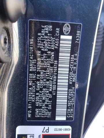 2015 TOYOTA CAMRY HYBR 4T1BD1FK8FU168798