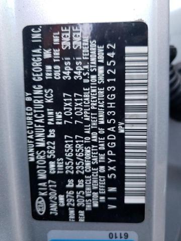 2017 KIA SORENTO LX 5XYPGDA53HG312542