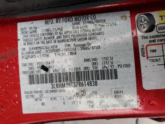 Image 12 of 2007 Lincoln MKZ salvage vehicle - Lot #41144124 at Copart