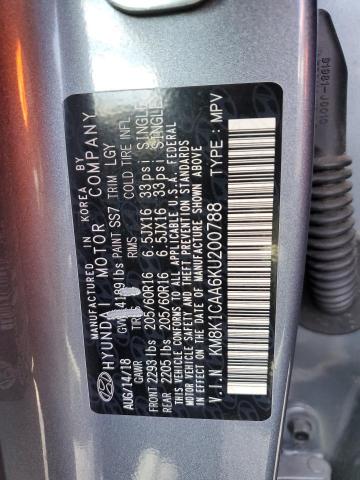 2019 HYUNDAI KONA SE KM8K1CAA6KU200788