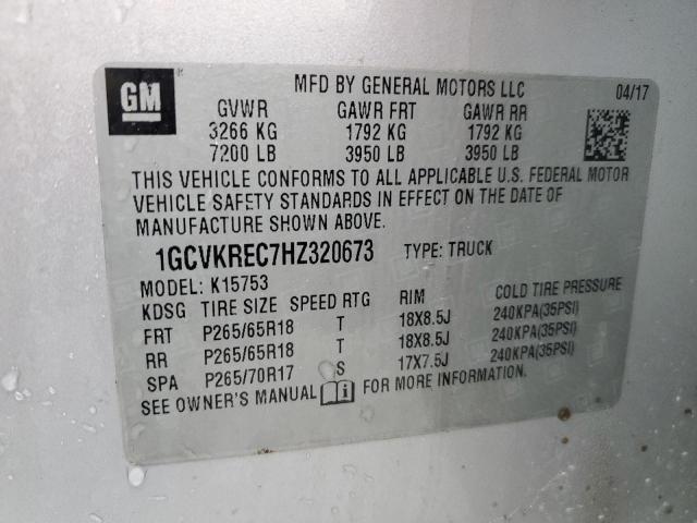 2017 CHEVROLET SLVRD 1500 1GCVKREC7HZ320673