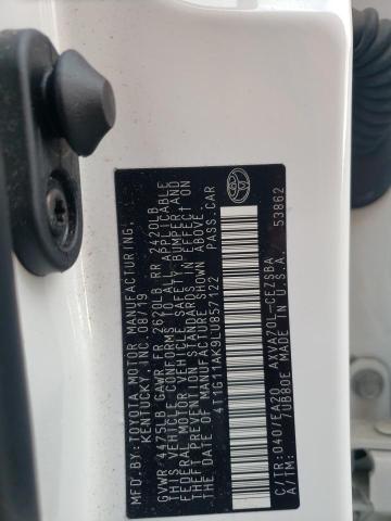 2020 TOYOTA CAMRY SE 4T1G11AK9LU857122