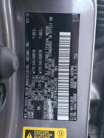 VIN 5TDKZRFH1KS326289 2019 Toyota Highlander, SE no.14