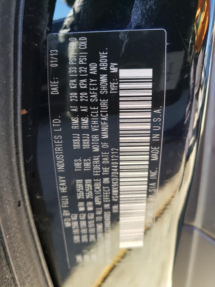 2013 Subaru Tribeca Limited vin: 4S4WX9KD7D4401212