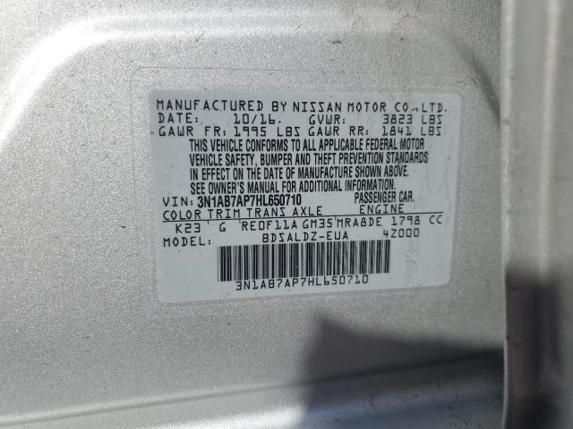 2017 NISSAN SENTRA S 3N1AB7AP7HL650710