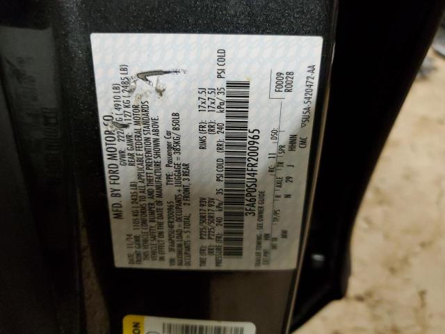 Lot #2373773545 2015 FORD FUSION TIT salvage car