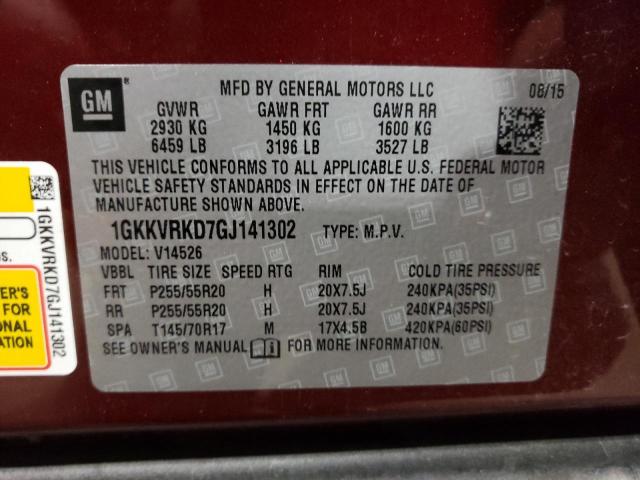 2016 GMC ACADIA SLT 1GKKVRKD7GJ141302