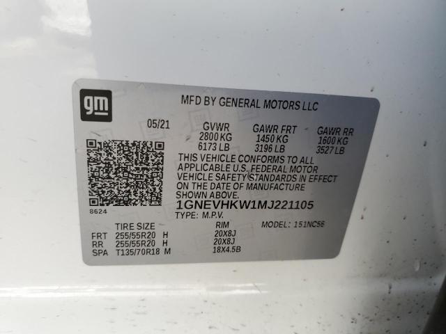 2021 CHEVROLET TRAVERSE L 1GNEVHKW1MJ221105