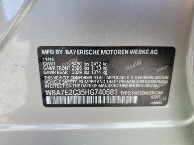 VIN WBA7E2C35HG740581 2017 BMW 7 Series, 740 I no.12