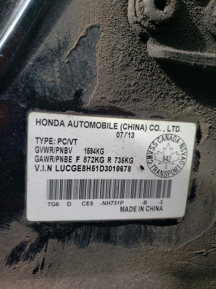 LUCGE8H51D3010678 2013 Honda Fit Lx